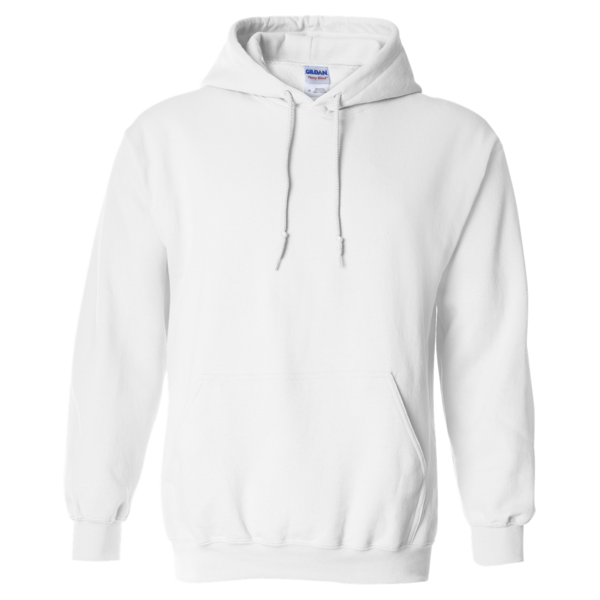 18500 Gildan Heavy Blend™ Hooded Sweatshirt White – Detail Basics Canada