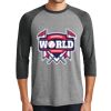 District DM136 Adult Perfect Tri 3/4 Sleeve Raglan Thumbnail