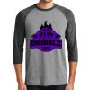 District DM136 Adult Perfect Tri 3/4 Sleeve Raglan Thumbnail