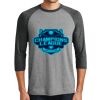 District DM136 Adult Perfect Tri 3/4 Sleeve Raglan Thumbnail