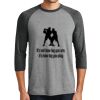 District DM136 Adult Perfect Tri 3/4 Sleeve Raglan Thumbnail