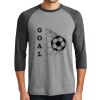 District DM136 Adult Perfect Tri 3/4 Sleeve Raglan Thumbnail