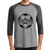 District DM136 Adult Perfect Tri 3/4 Sleeve Raglan Thumbnail